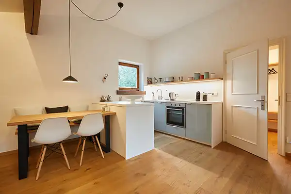 Apartment am Waxlstoa - Essbereich und Küche